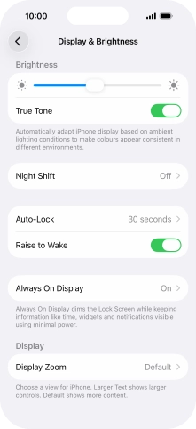 Press Always On Display.