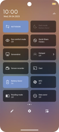 Slide your finger upwards starting from the bottom of the screen to return to the home screen.