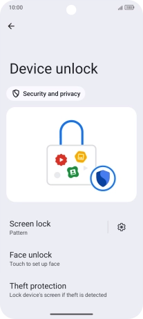 Press Screen lock and key in the current phone lock code. Press Screen lock and key in the current phone lock code.