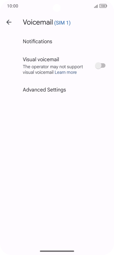 Press Advanced Settings.