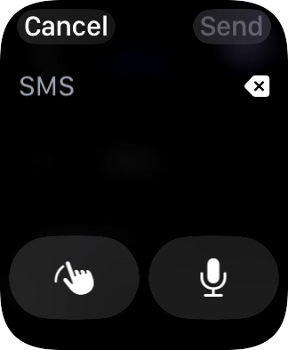 Press the microphone icon and record the message.
