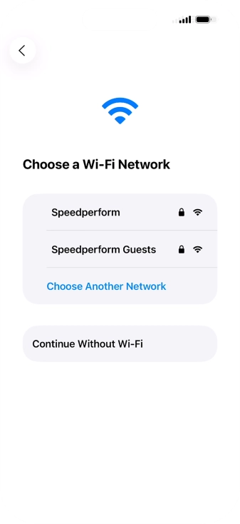 Press the required Wi-Fi network. Press the required Wi-Fi network.