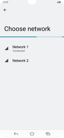 Press the required network.