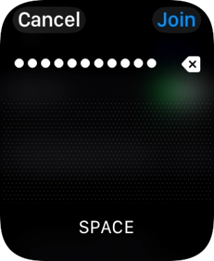 Key in the password for the Wi-Fi network and press Join.