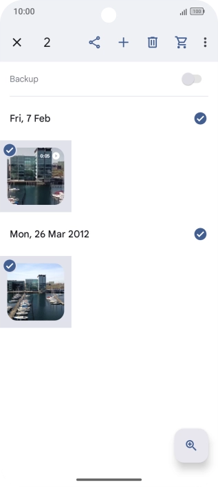 Press the share icon. Press the share icon.