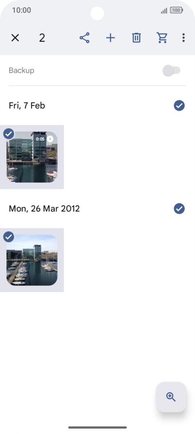 Press the share icon. Press the share icon.