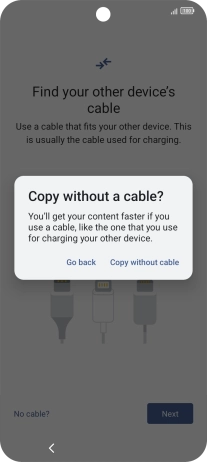Press Copy without cable. Press Copy without cable.
