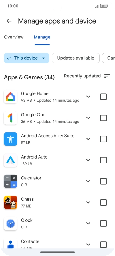 Press the required app. Press the required app.