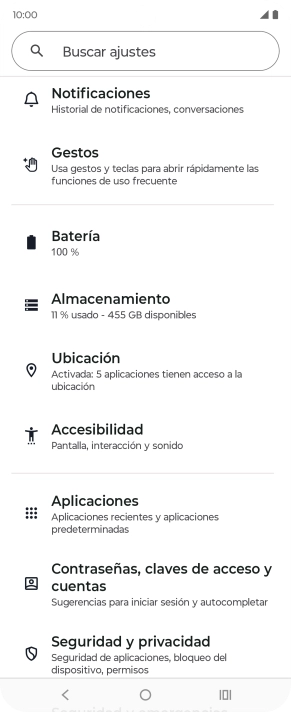 Pulsa Contraseñas, claves de acceso y cuentas. Pulsa Contraseñas, claves de acceso y cuentas.