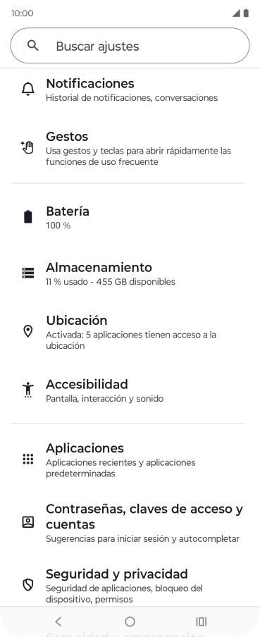 Pulsa Contraseñas, claves de acceso y cuentas. Pulsa Contraseñas, claves de acceso y cuentas.