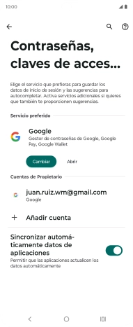 Pulsa Añadir cuenta. Pulsa Añadir cuenta.