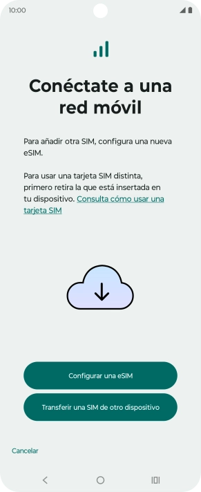 Pulsa Configurar una eSIM. Pulsa Configurar una eSIM.