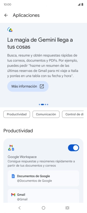 Pulsa el indicador junto a la extensión deseada para activar la función. Pulsa el indicador junto a la extensión deseada para activar la función.