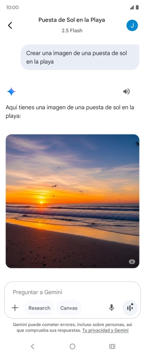 También puedes pedir a Gemini que genere una fotografía partiendo de tu descripción. También puedes pedir a Gemini que genere una fotografía partiendo de tu descripción.