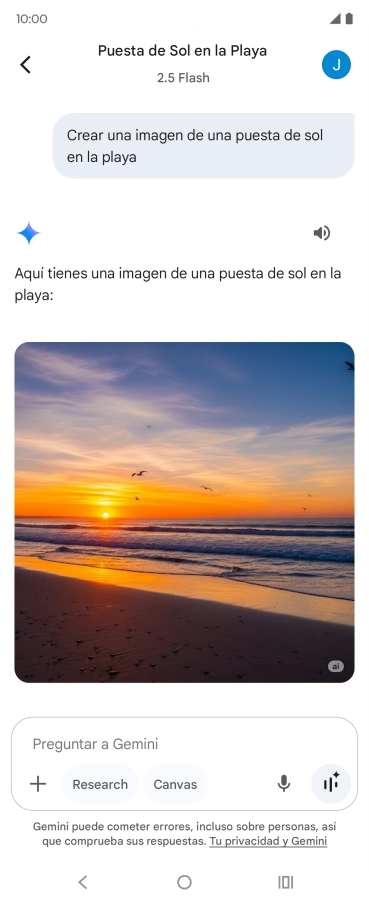 También puedes pedir a Gemini que genere una fotografía partiendo de tu descripción. También puedes pedir a Gemini que genere una fotografía partiendo de tu descripción.