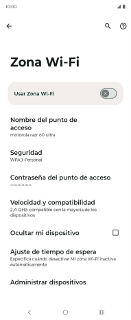 Pulsa Contraseña del punto de acceso. Pulsa Contraseña del punto de acceso.