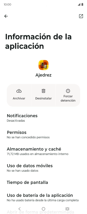 Pulsa Almacenamiento y caché.