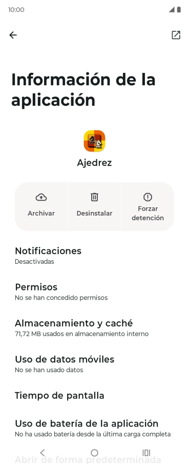 Pulsa Almacenamiento y caché.