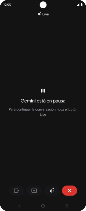 Para retomar la conversación, pulsa el icono de retomar conversación. Para retomar la conversación, pulsa el icono de retomar conversación.