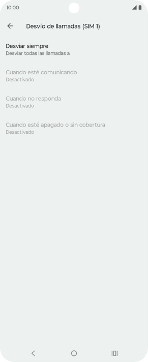 Pulsa el tipo de desvío deseado. Pulsa el tipo de desvío deseado.