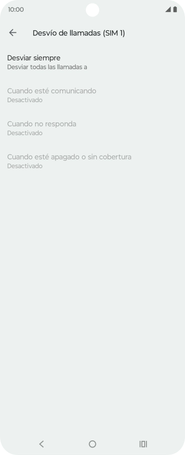 Pulsa el tipo de desvío deseado. Pulsa el tipo de desvío deseado.