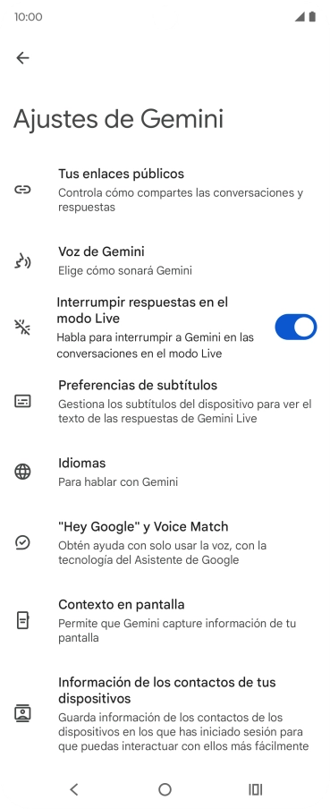 Sigue las indicaciones de la pantalla para seleccionar los ajustes deseados. Sigue las indicaciones de la pantalla para seleccionar los ajustes deseados.
