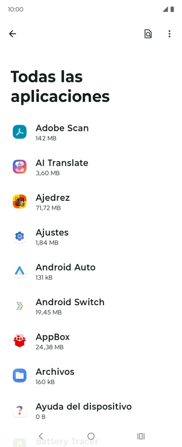 Pulsa la app deseada.