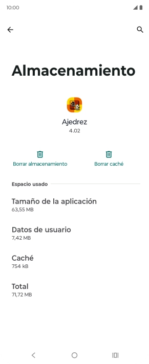 Pulsa Borrar caché.