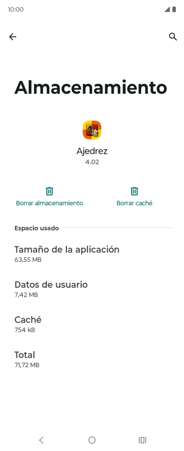 Pulsa Borrar caché.