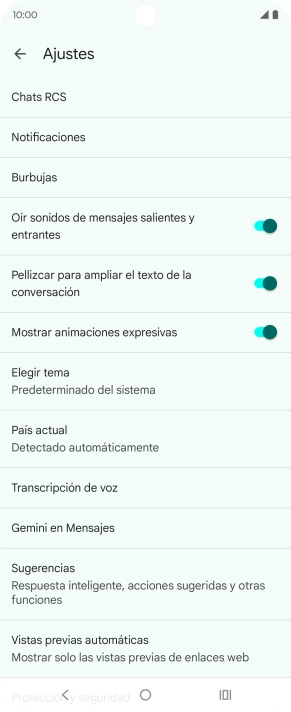 Pulsa Gemini en Mensajes. Pulsa Gemini en Mensajes.