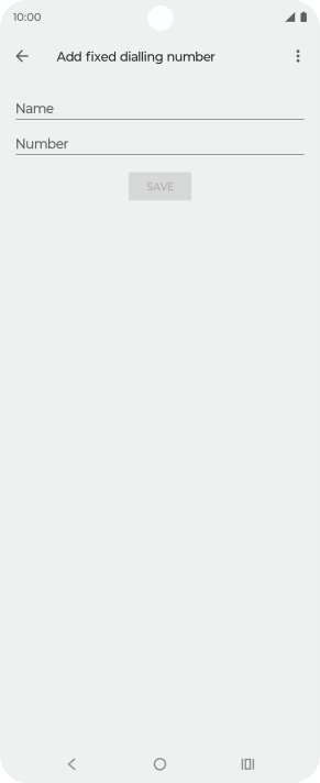 Press Name and key in the required name.