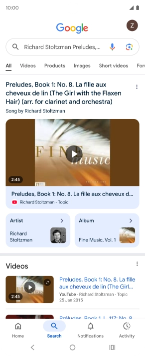 Follow the instructions on the screen to use the search results.