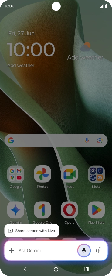 Say, in your own words, what you would like your phone to do, e.g.: OPEN [application], CALL [contact], SEARCH FOR [information]. It's not necessary to use a specific command for each function.