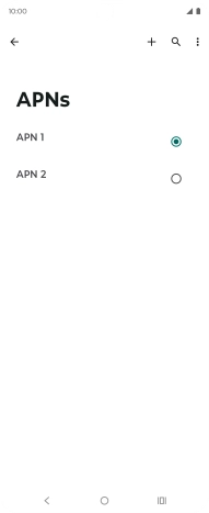 Press the field next to the data connection to activate it.