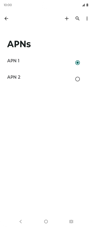 Press the field next to the data connection to activate it.