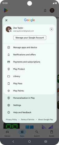 Press Manage apps and device.