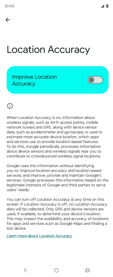 If you press the indicator next to 