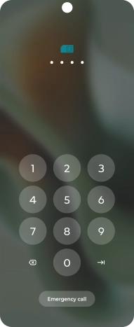 Key in a new four-digit PIN and press arrow right.