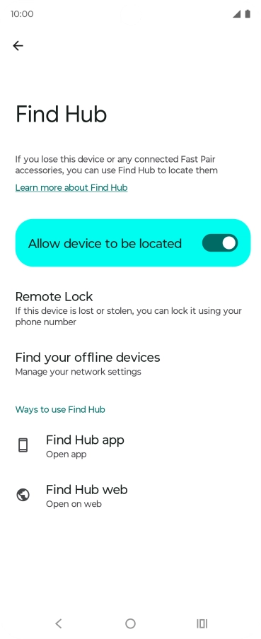 Press the Home key to return to the home screen.