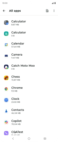 Press the required app.