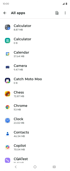 Press the required app.
