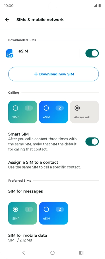 Press the required price plan.