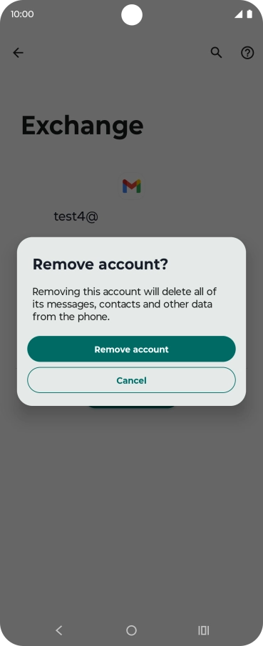 Press Remove account.
