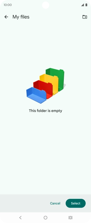 To create a new folder, press the new folder icon and follow the instructions on the screen to create a new folder. To create a new folder, press the new folder icon and follow the instructions on the screen to create a new folder.