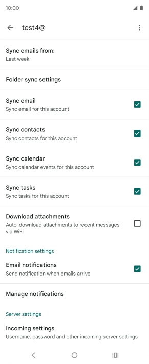 Press the field next to 