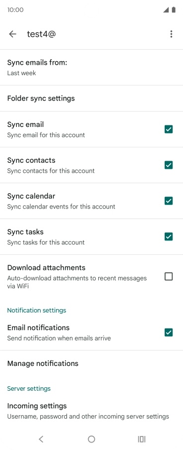 Press the field next to 