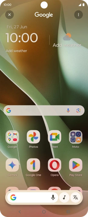 Press the music icon and wait for the search results.