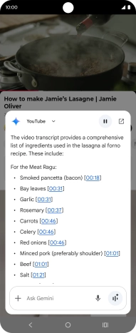 The answer from Gemini to your question is displayed.
