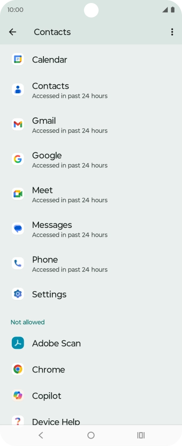 Press the required app.