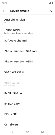 Your phone's software version is displayed below Android version.